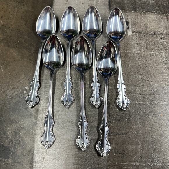 Eldan Japan Stainless Silverware - ELD20 - Teaspoon Lot of 7 - Picture 7 of 7